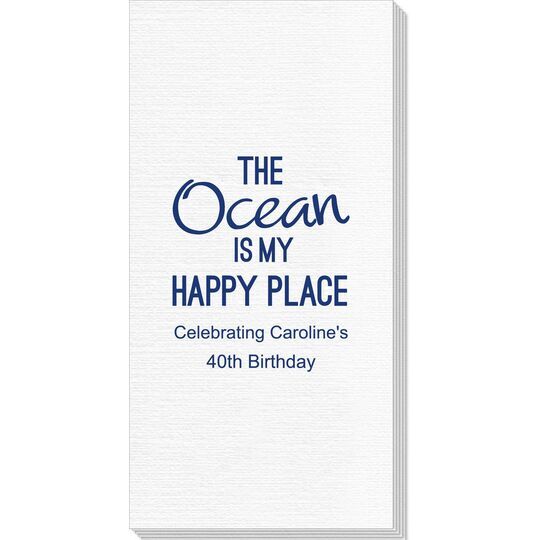 The Ocean is My Happy Place Deville Guest Towels